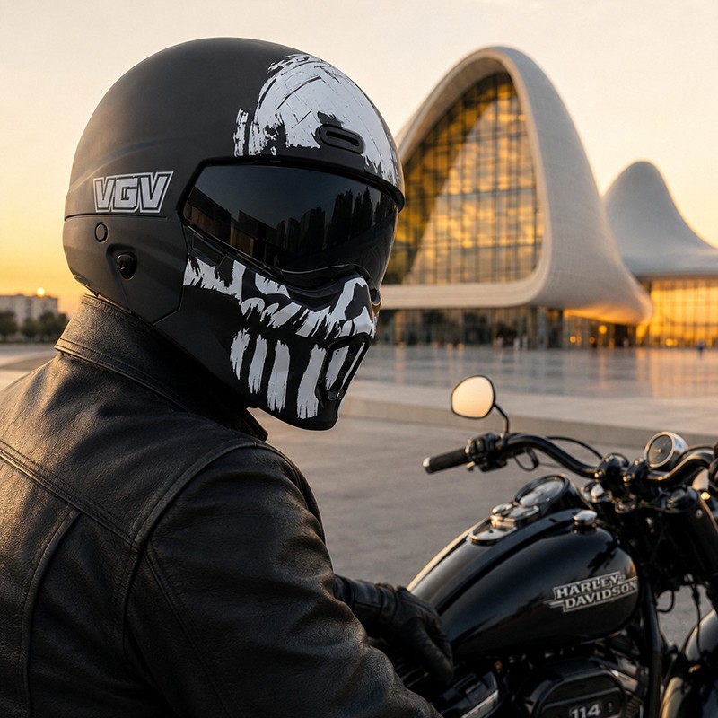 Motosik dəbilqəsi VGV M2, one size, qara